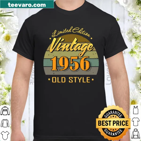 Vintage 65th birthday shirt celebrating the year 1956