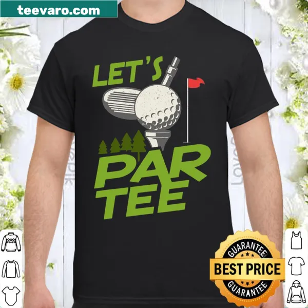 Humorous golf-themed shirt with pun about par
