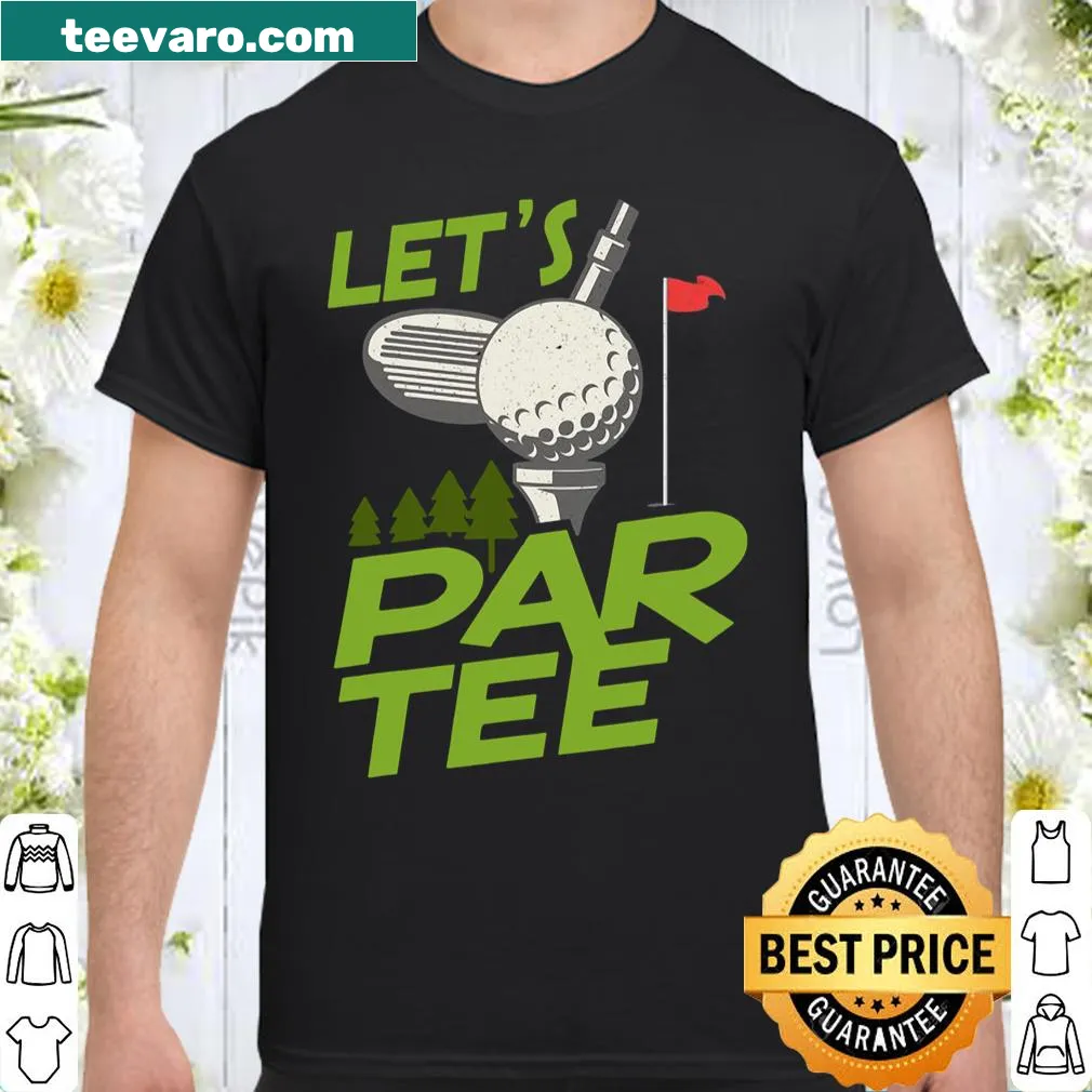 Humorous golf-themed shirt with pun about par