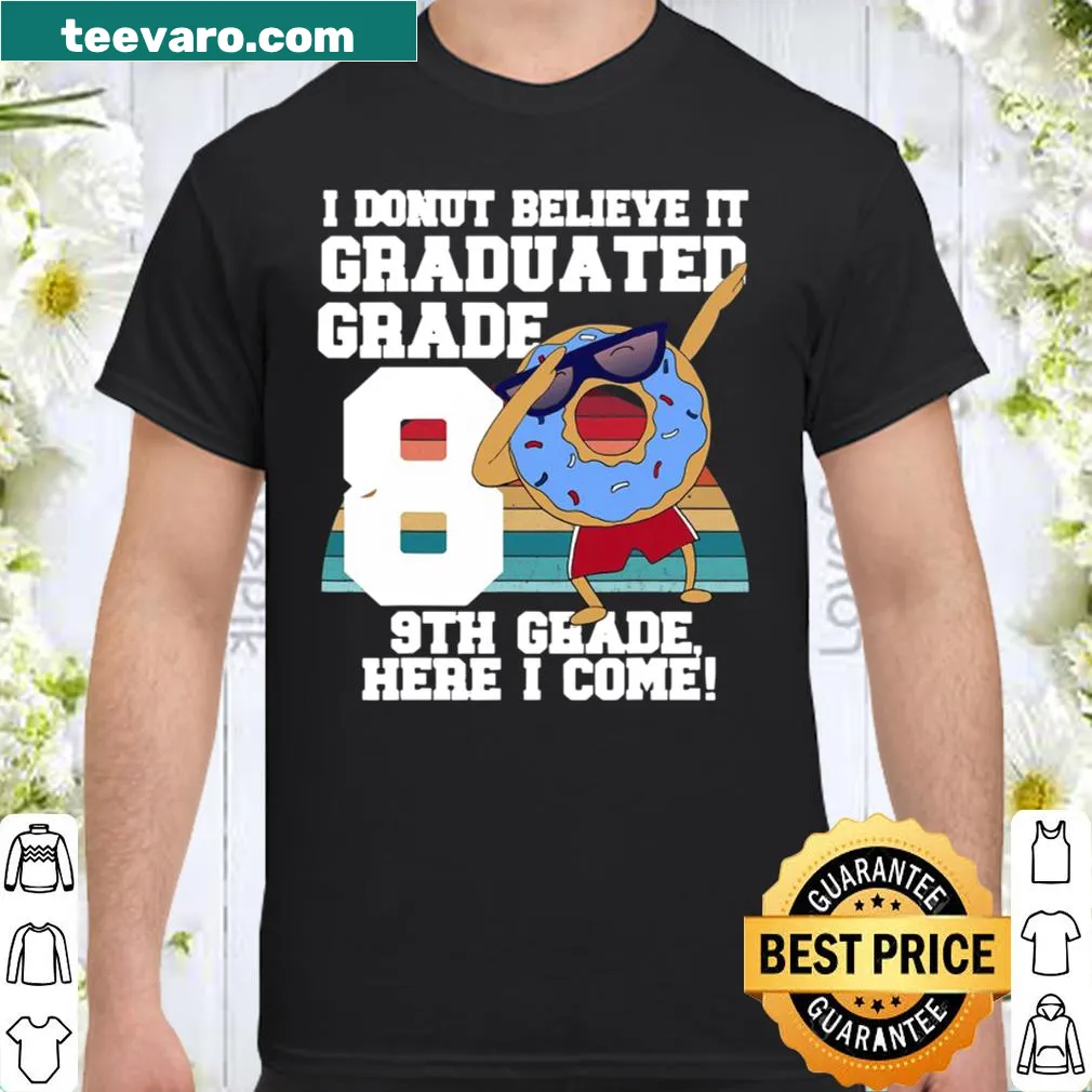 Funny shirt for 8th grade graduation with dabbing donut