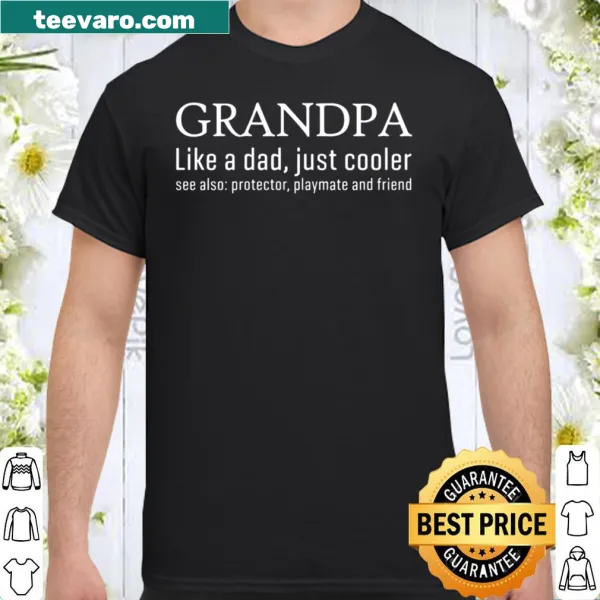Shirt featuring the definition of 'Grandpa' in a warm design