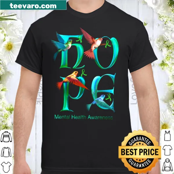 Mental health awareness shirt with the word HOPE