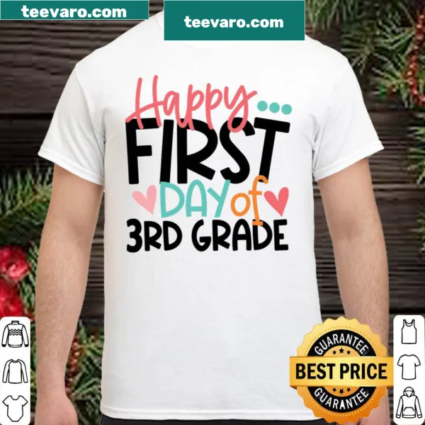 Cheerful shirt for kids celebrating 3rd grade