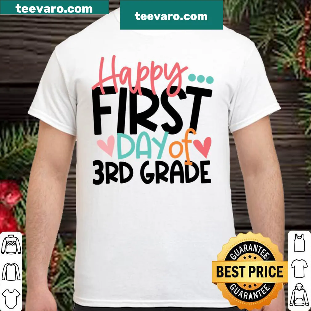Cheerful shirt for kids celebrating 3rd grade