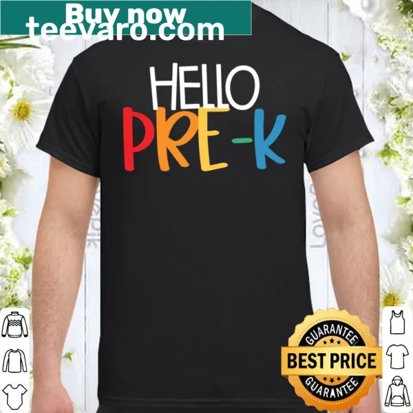 Hello Preschool shirt with friendly typography for kids