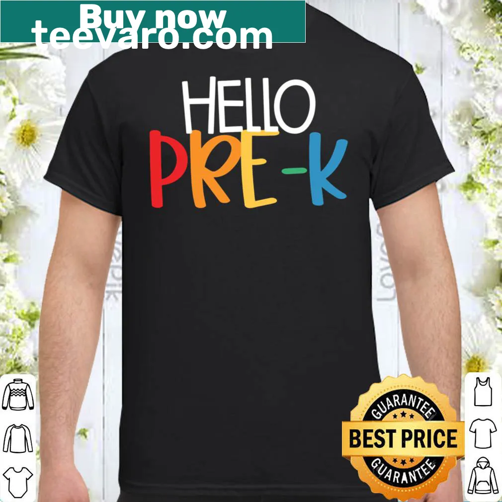 Hello Preschool shirt with friendly typography for kids