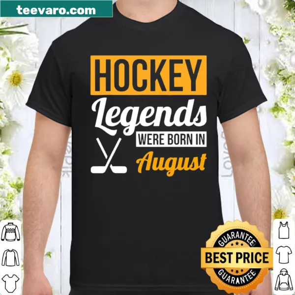 Birthday shirt for hockey enthusiasts born in August