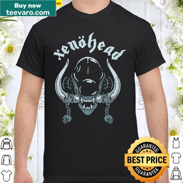 Illustration of Xenomorph monster in psychobilly punk style