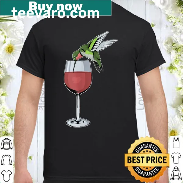 Silhouette of a hummingbird design for wine lovers