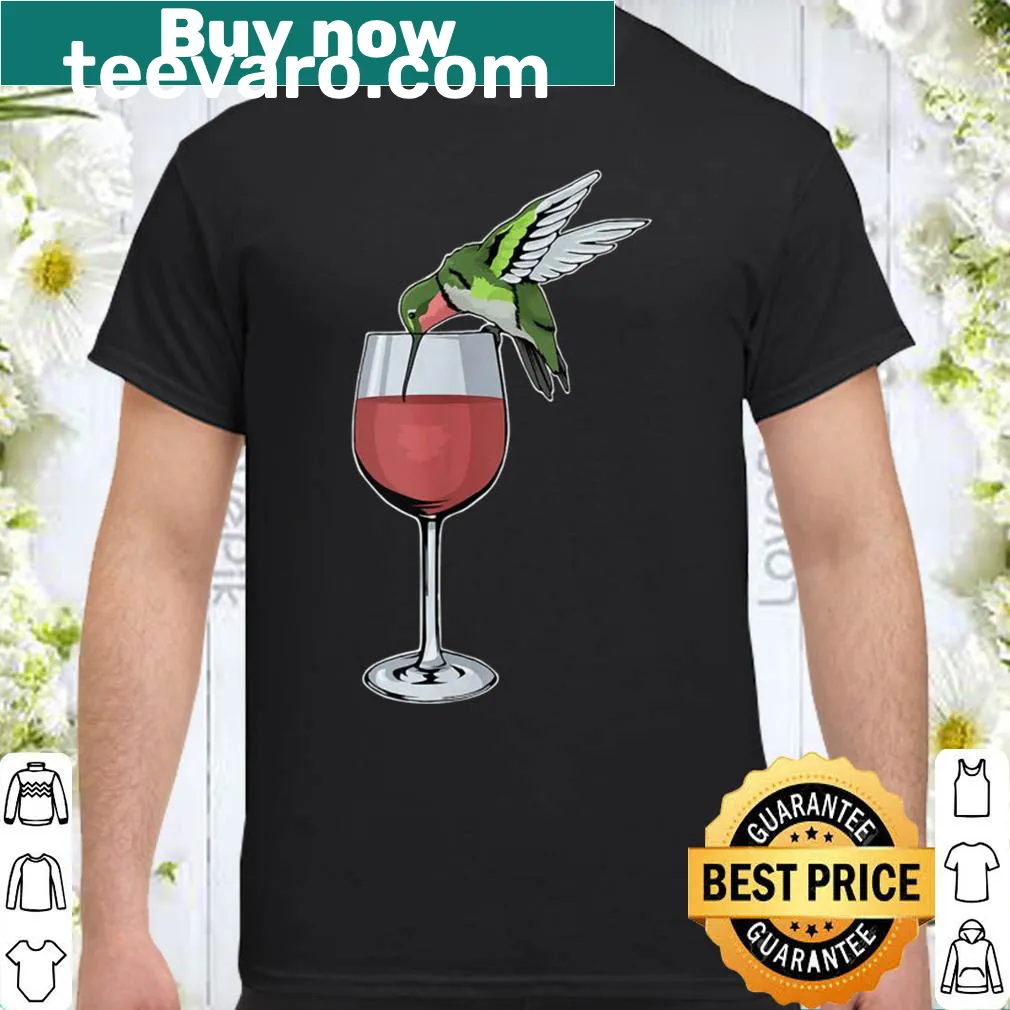 Silhouette of a hummingbird design for wine lovers