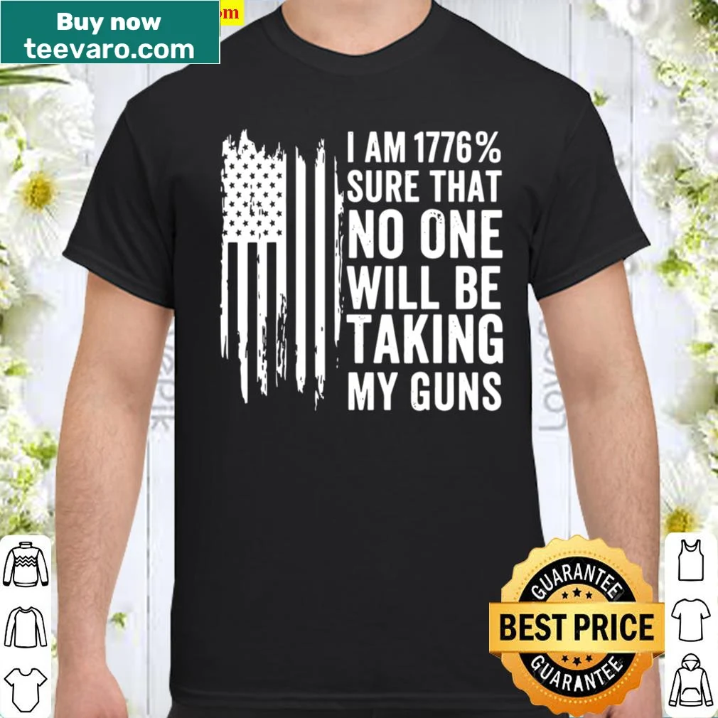 Vintage distressed pro-gun shirt with USA flag and bold text