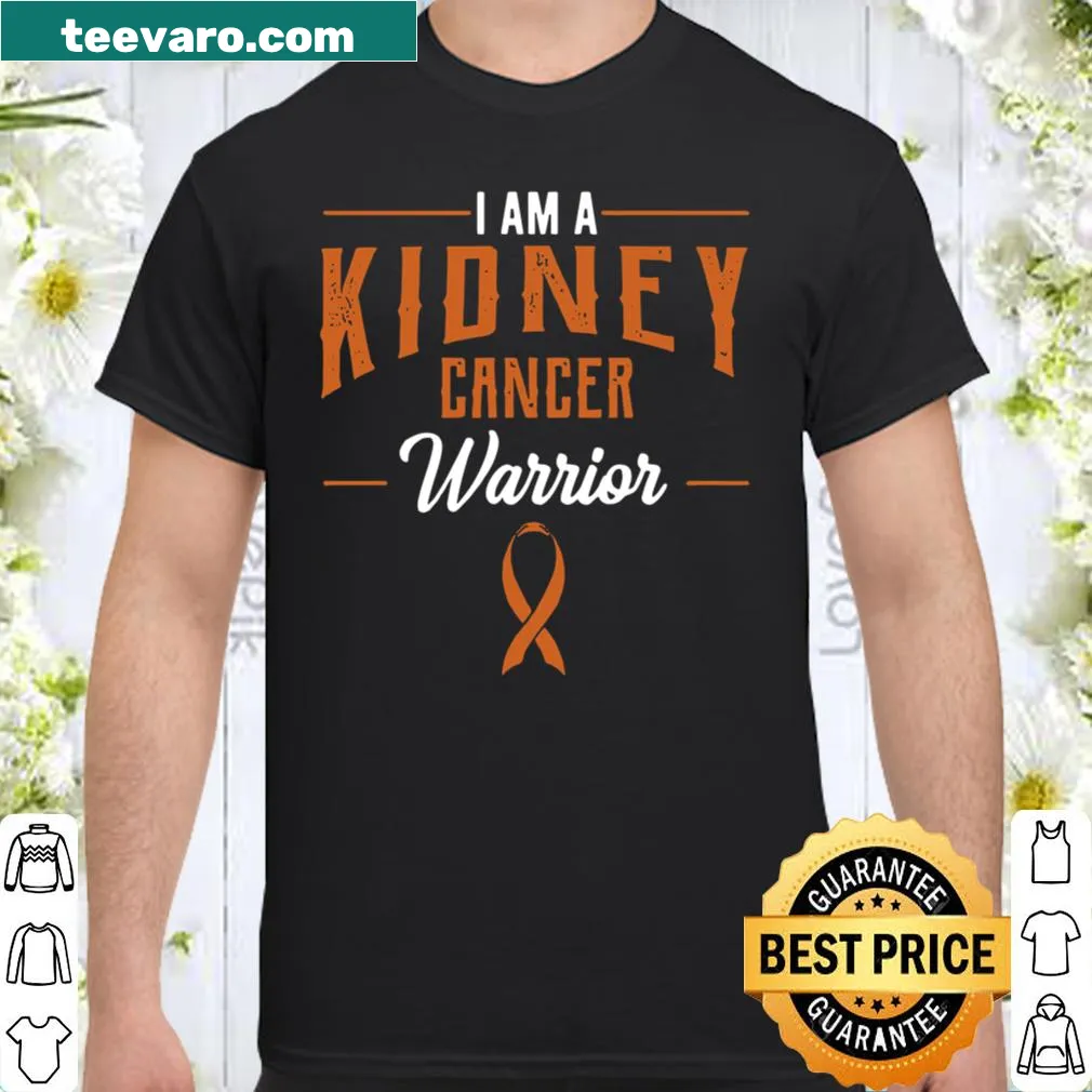 Inspirational shirt declaring strength for kidney cancer warriors with bold text