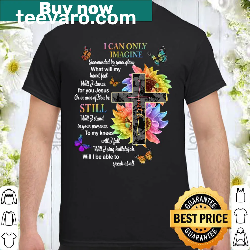 Inspirational Christian t-shirt with text about imagining Jesus