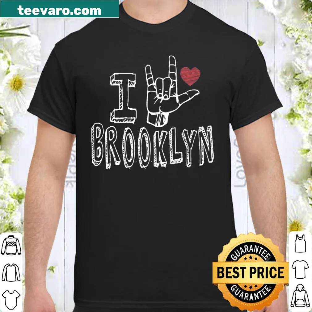 T-shirt displaying love for Brooklyn in a playful design