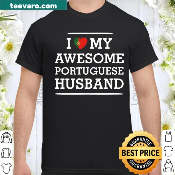 Heart graphic with Portuguese flag proclaiming love for husband