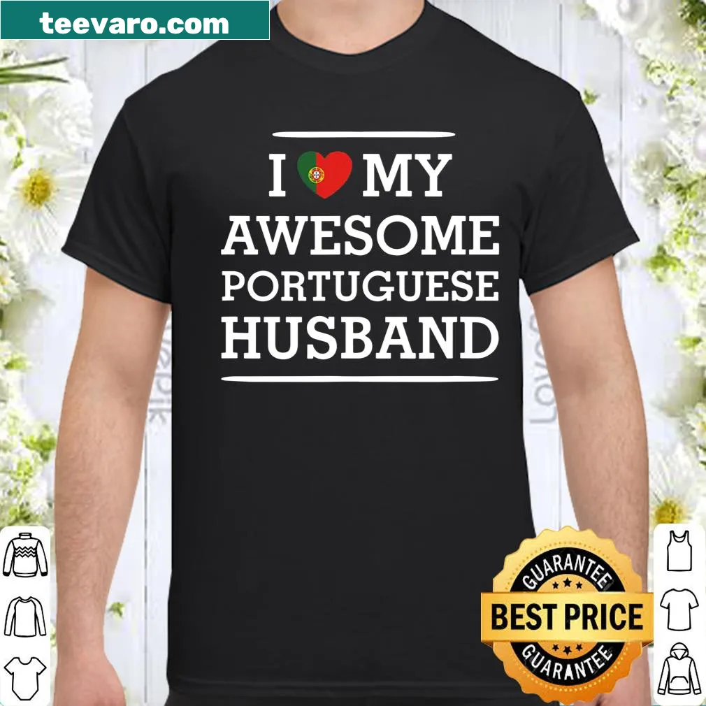 Heart graphic with Portuguese flag proclaiming love for husband