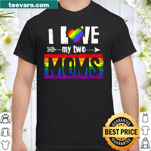 Text-based design celebrating love for two moms