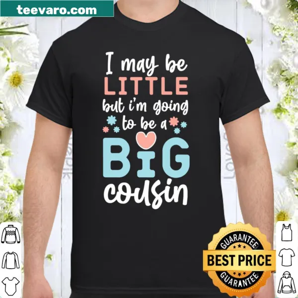 Cute shirt for kids announcing they will be big cousins