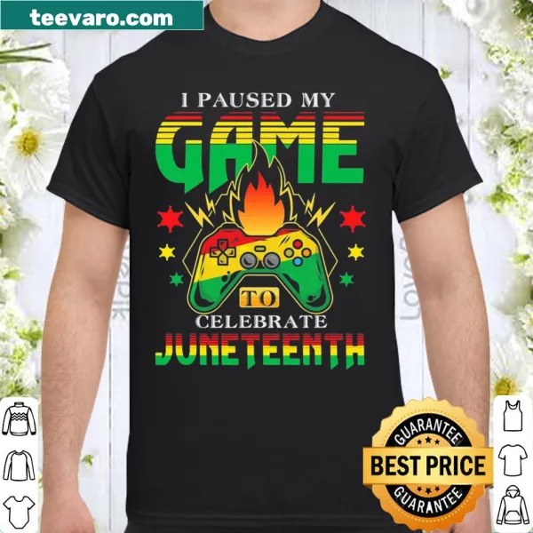 Juneteenth gamer t-shirt with playful gaming text