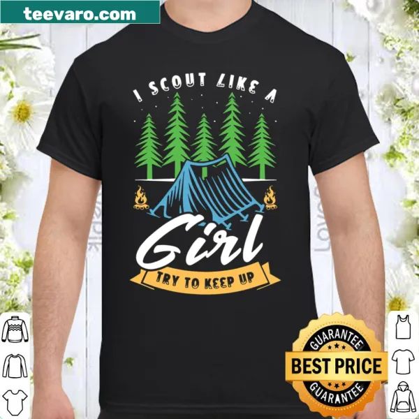 Empowering scout-themed t-shirt with motivational text