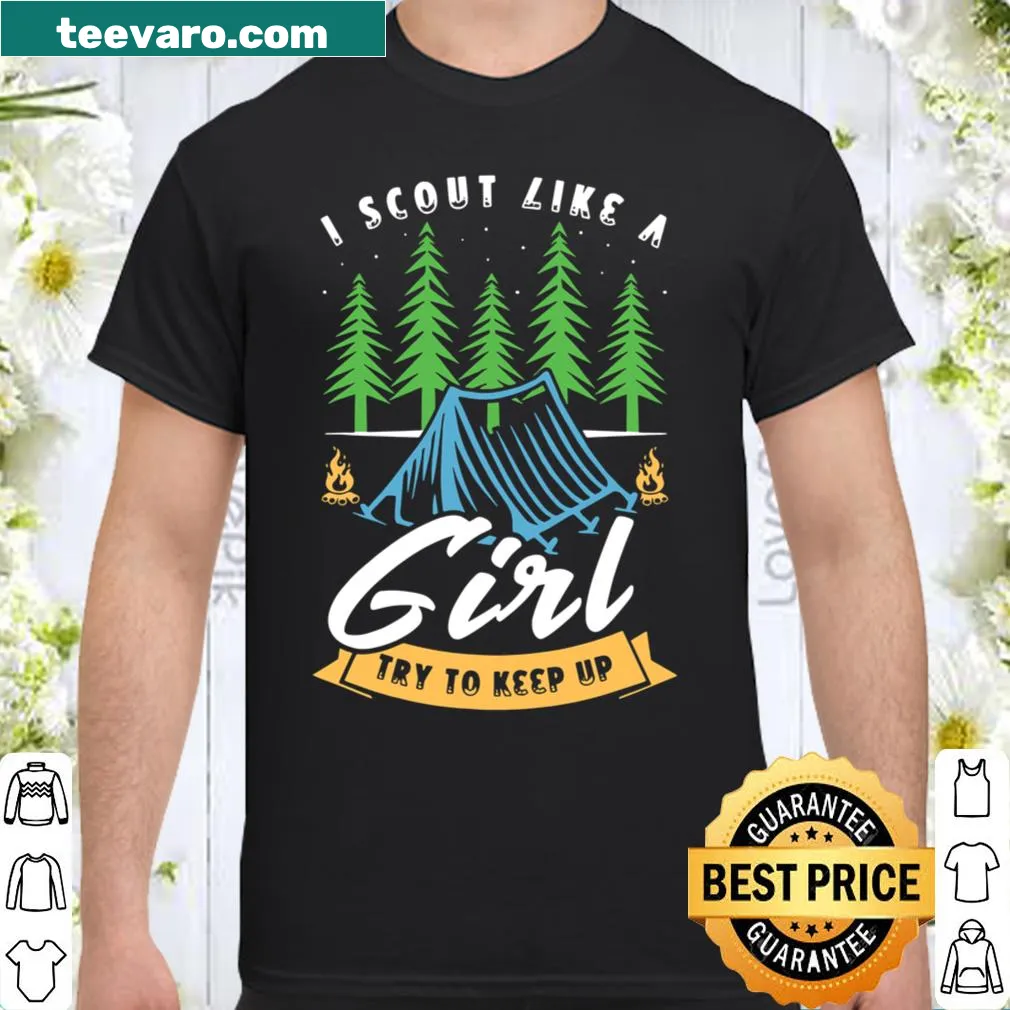 Empowering scout-themed t-shirt with motivational text