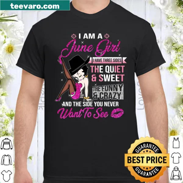 June girl shirt with playful text about personality