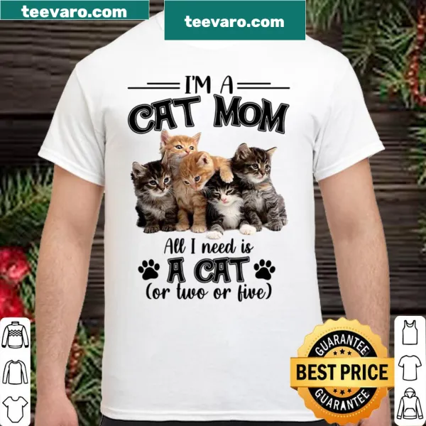 Heartfelt shirt for cat moms with a loving phrase