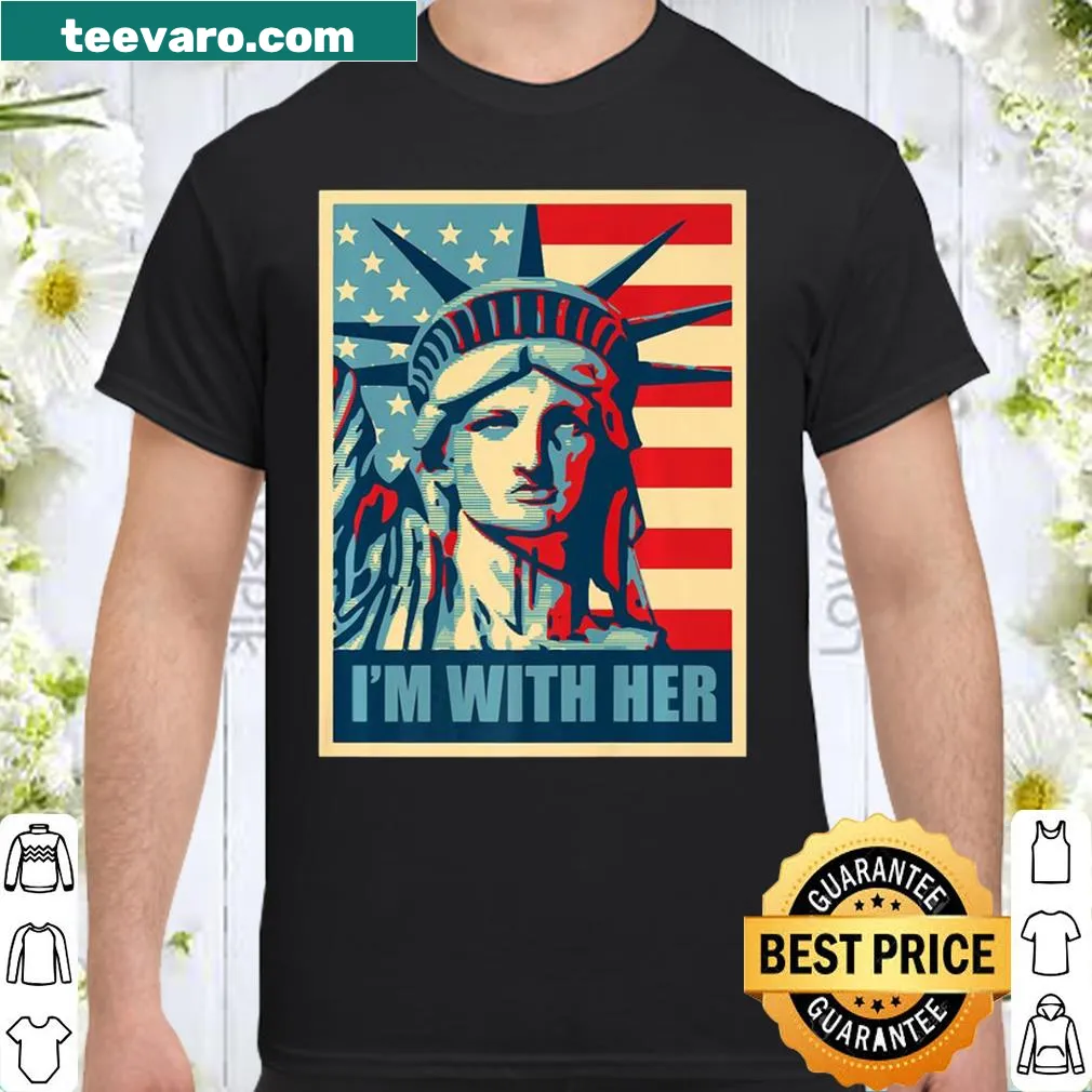 Fourth of July shirt featuring Lady Liberty and patriotic message