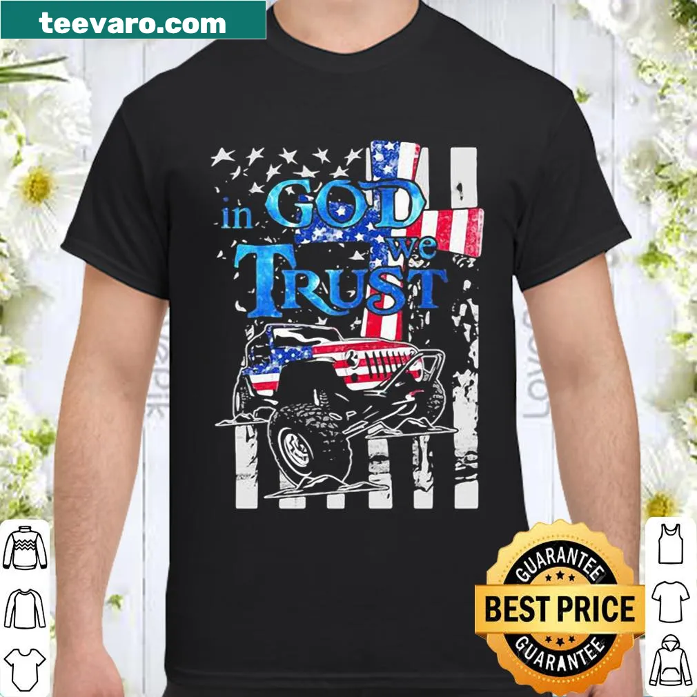 In God We Trust shirt with American flag graphic