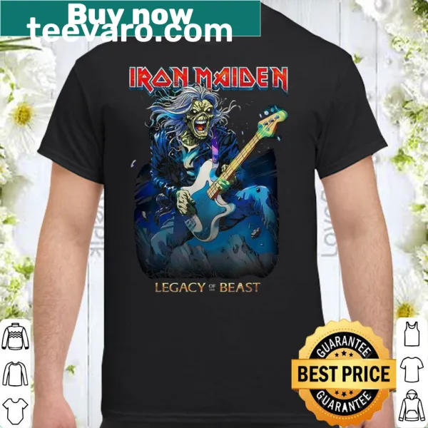 Official Iron Maiden tee featuring Steve Harris and tour artwork
