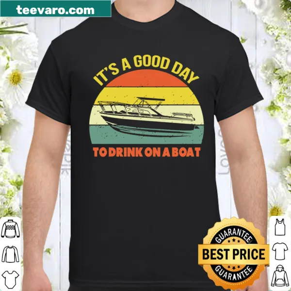 Vintage boating shirt with humorous drinking phrase