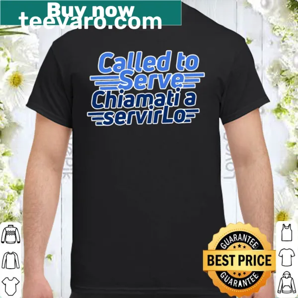 LDS missionary shirt with Italian phrase about service.