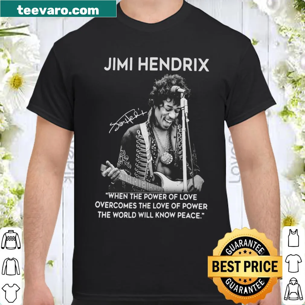 Inspirational Jimi Hendrix shirt with his famous quote