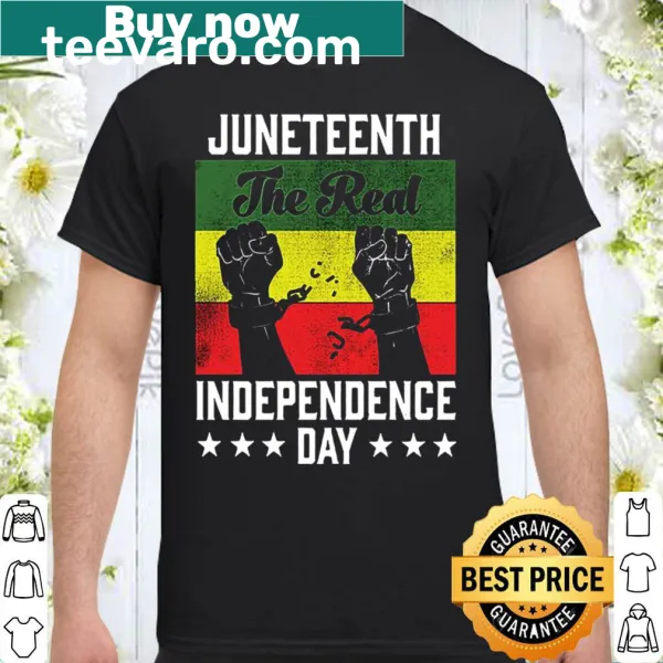 Shirt honoring Juneteenth as a significant independence day