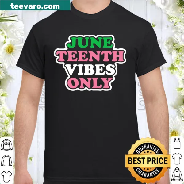 Juneteenth-themed shirt with empowering typography for women.