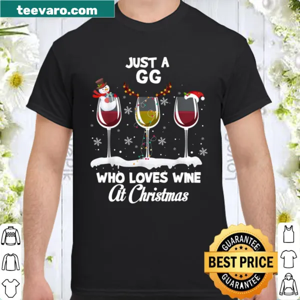 Funny Christmas shirt for grandpas with festive wine text