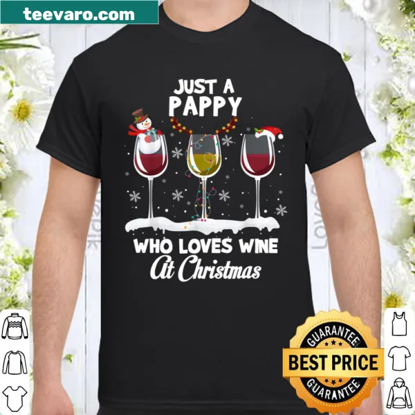 Funny Christmas shirt for grandpas with wine text
