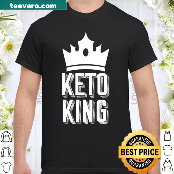 Playful Keto King graphic shirt designed for men on a low-carb diet