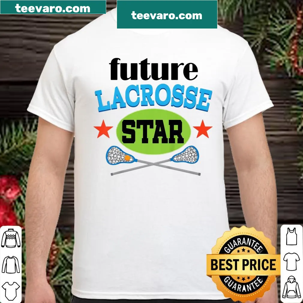 Kids shirt with text Future Lacrosse Player in playful typography