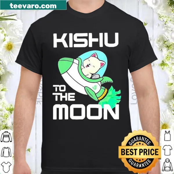 Playful crypto shirt with Kishu To the Moon phrase
