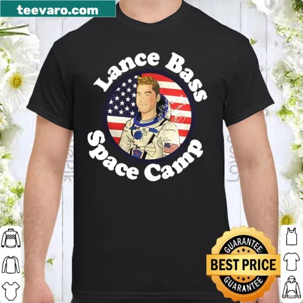 Lance Bass Space Camp shirt with playful typography