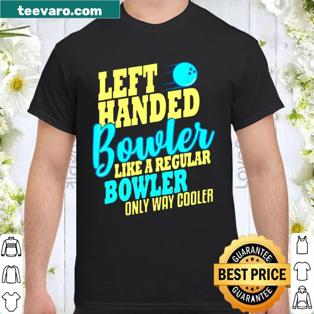 Playful left-handed bowler shirt with fun typography