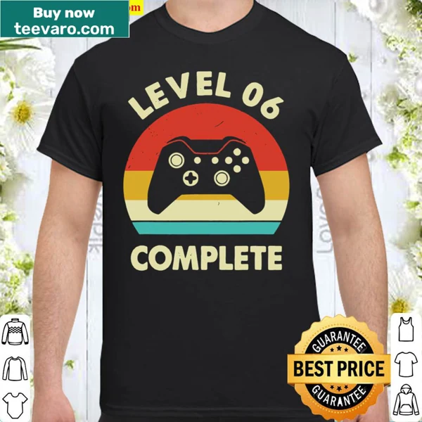 Retro anniversary shirt celebrating 6 years of marriage