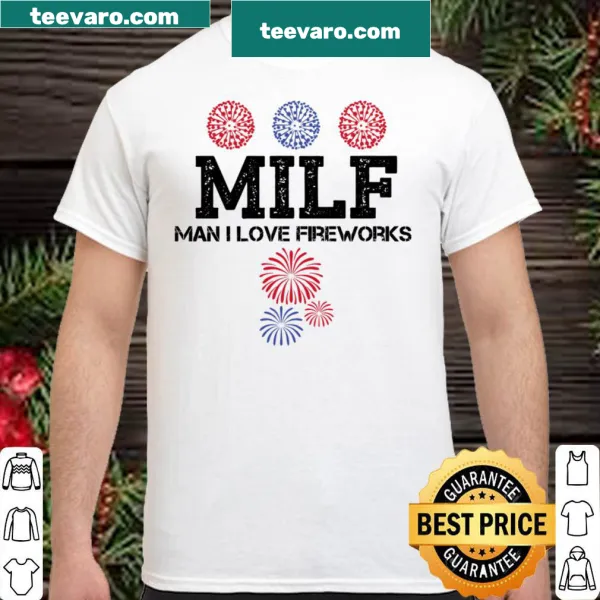 Funny Fourth of July shirt with fireworks theme