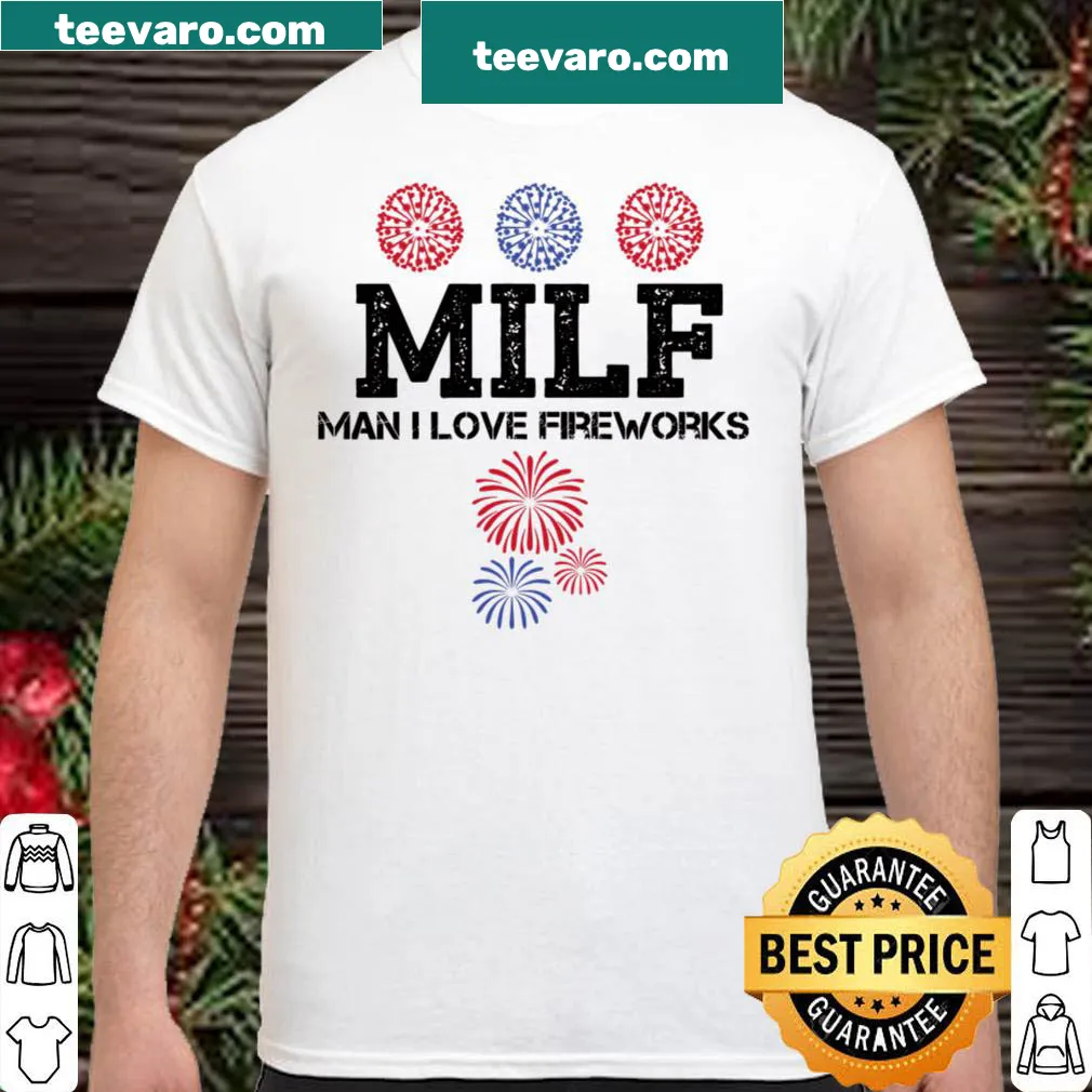 Funny Fourth of July shirt with fireworks theme