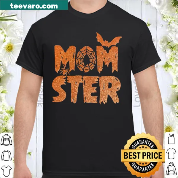 Funny MOMster Halloween shirt with playful typography design