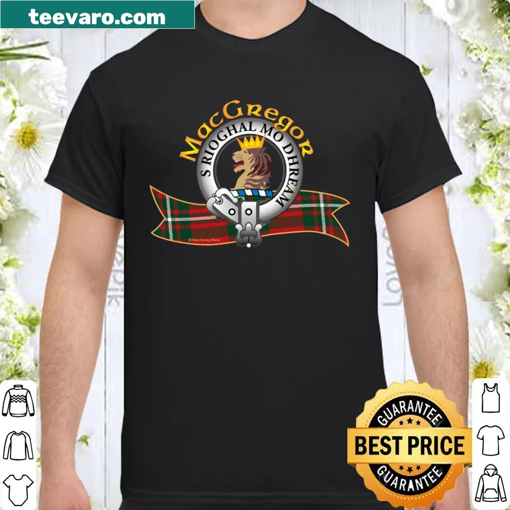MacGregor Clan t-shirt with tartan crest and motto design
