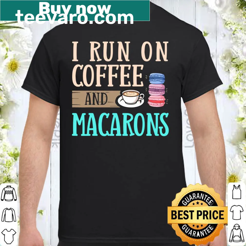 Playful shirt featuring cute macarons design celebrating French cookies