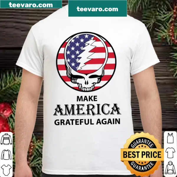 Text design stating 'Make America Grateful Again' for Independence Day