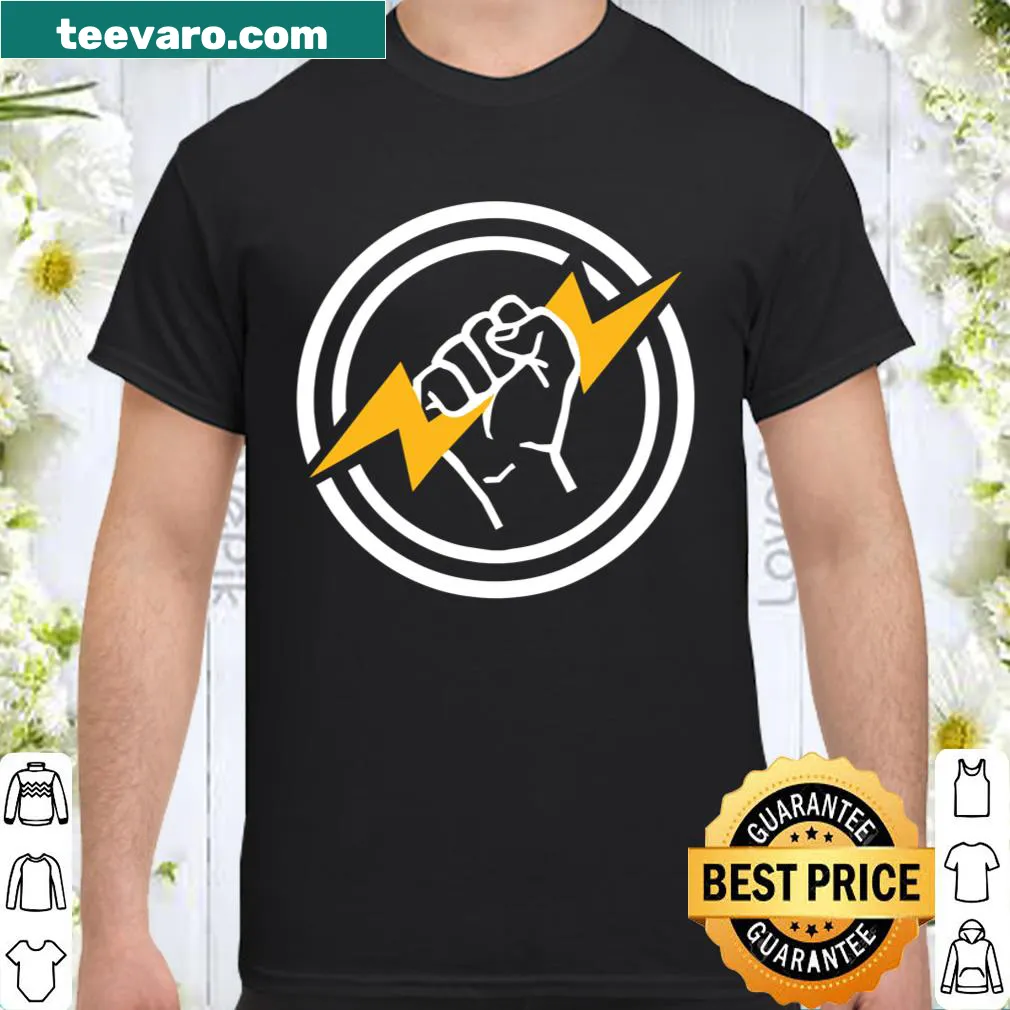 T-shirt with bold text celebrating electricians